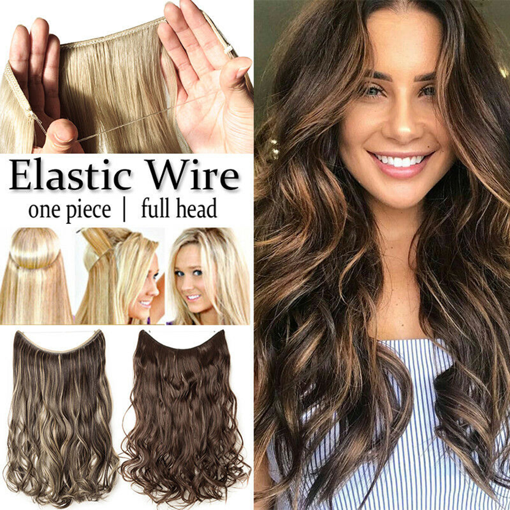 Ll Hidden Invisible Wire Hairpiece Secret Miracle Straight Curly