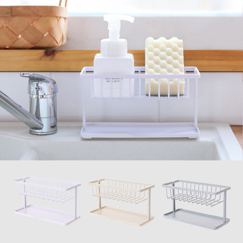 Double Layer Sponge Holder Kitchen Sink Drain Shelf Double Layer Sponge Holder Kitchen Sink