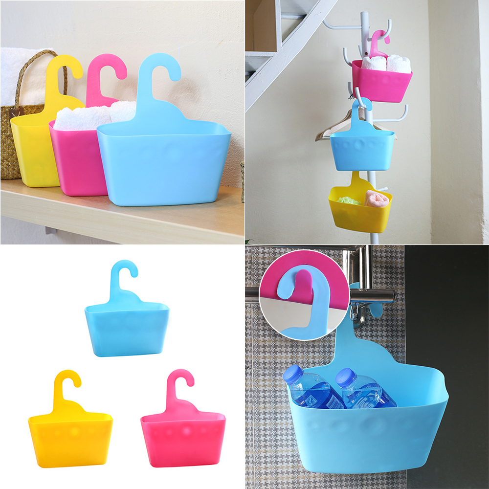 Plastic Hanging Bath Shower Caddy Basket With Hook Container Holder Supply