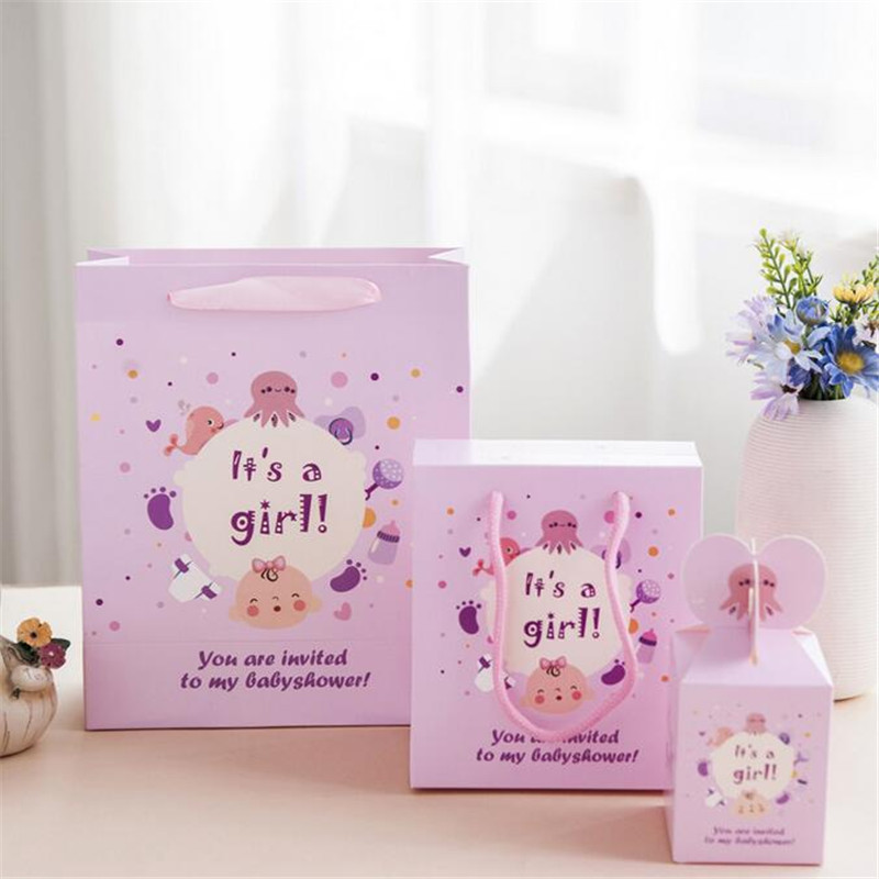 50pcs Newborn Baby Shower Sweet Candy Gift Box Kids Birthday Party