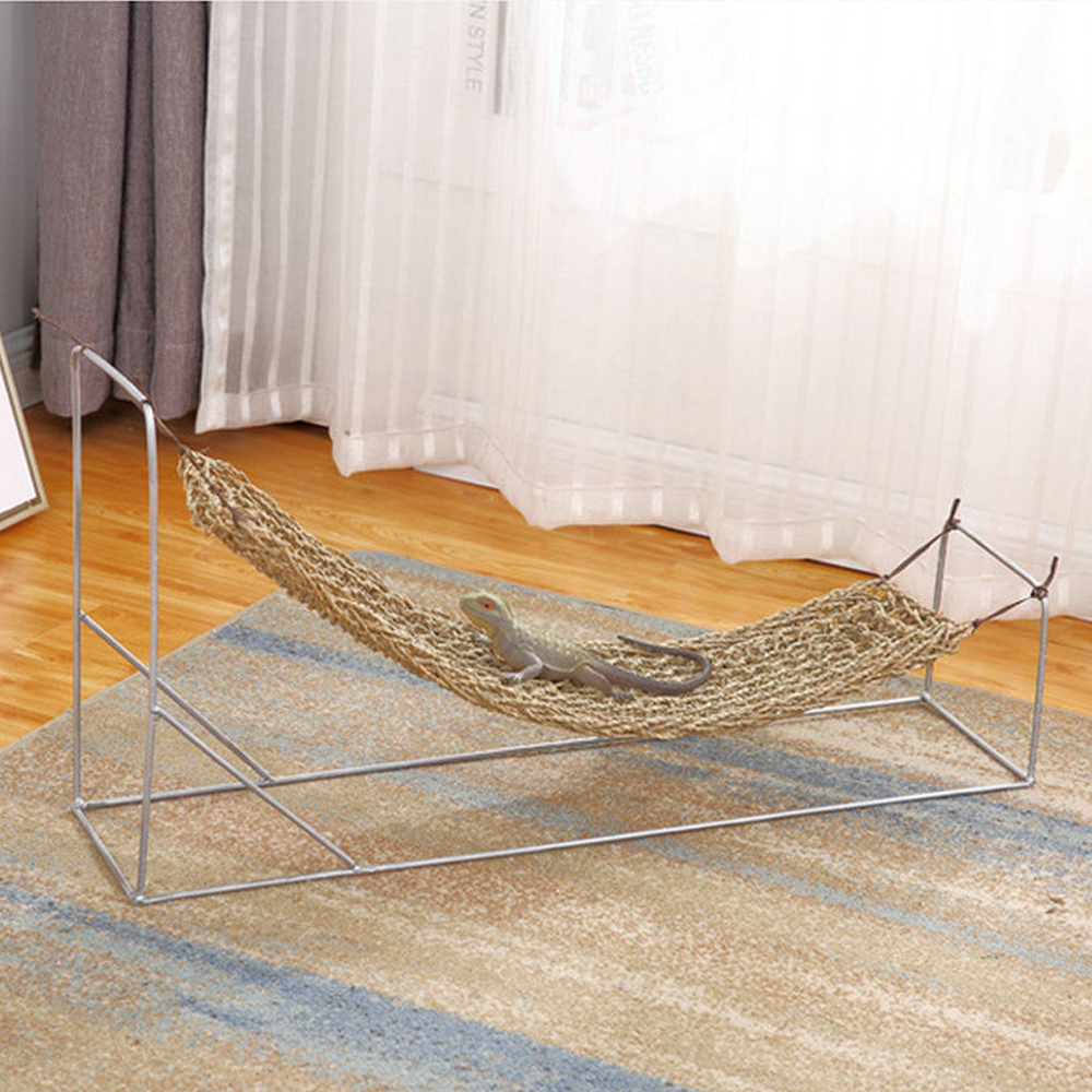 Lizard Hammock Grass Fibers Hammocks Gecko Hanging Net Tank Reptile