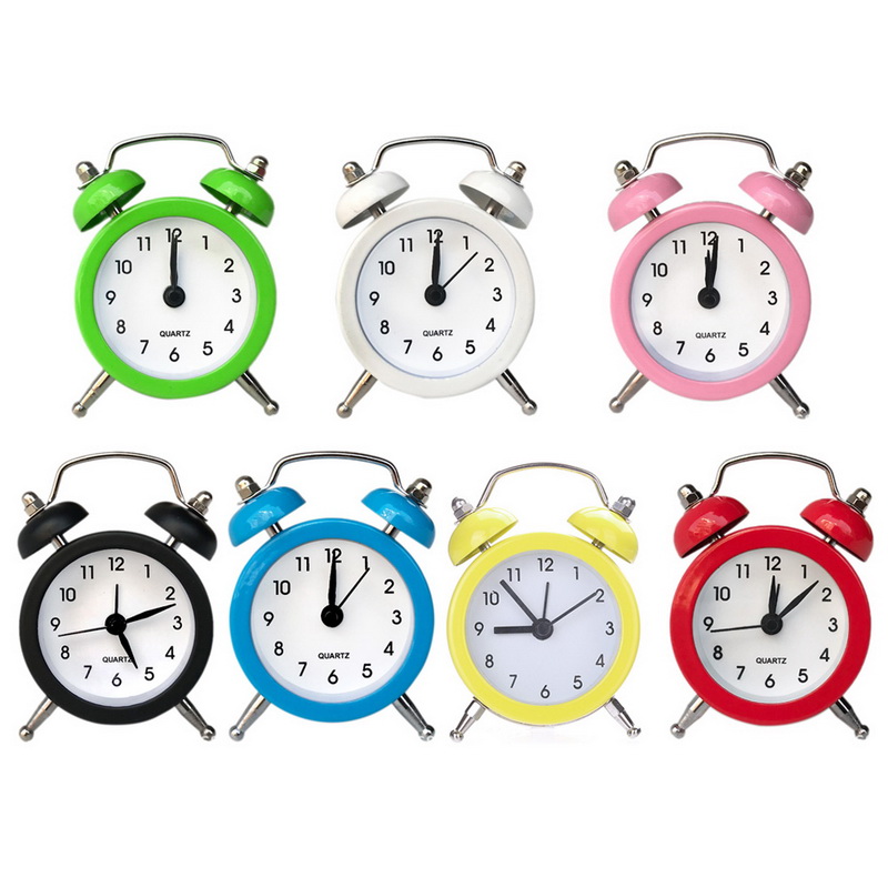 EG/_ Retro Classic Double Bell Mechanical Keywound Alarm Clock for Home Office Ex