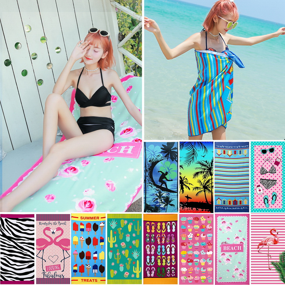 US NEW Summer Microfiber Beach Towel Bath Towel Sports Blanket Mat 50-170CM