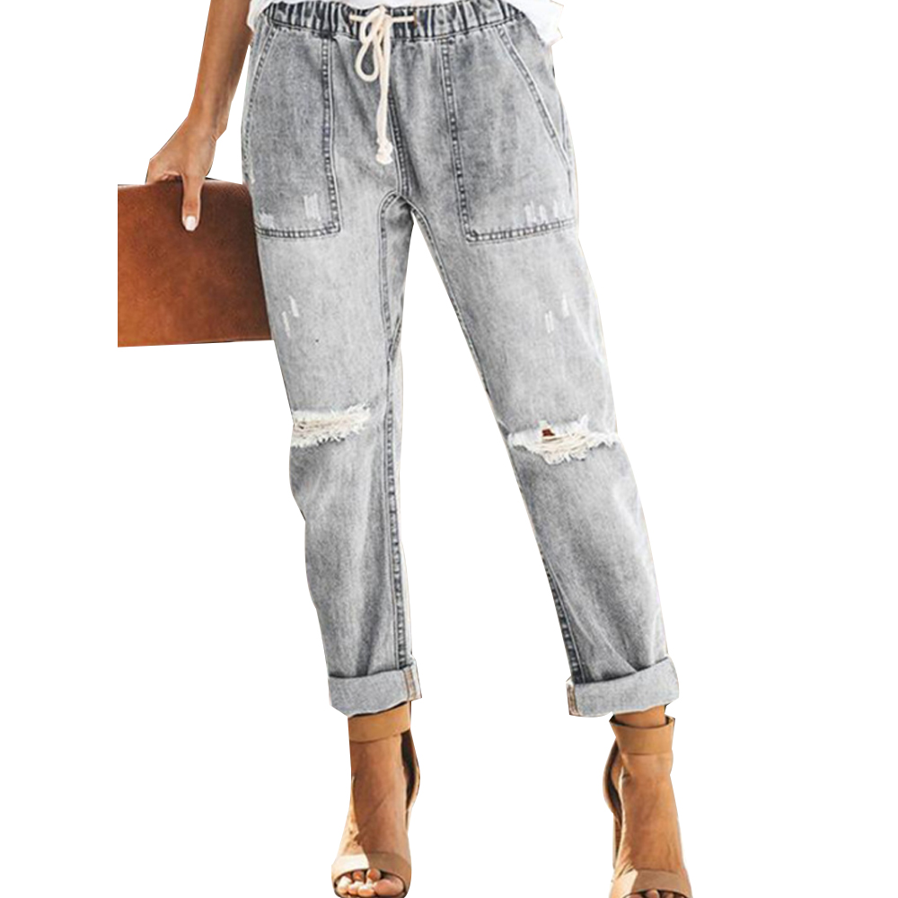 denim joggers for women