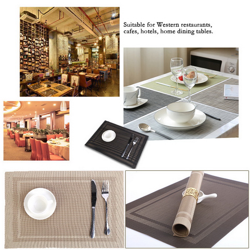 Washable Table Mats Pvc Insulation Placemats For Home Restaurant