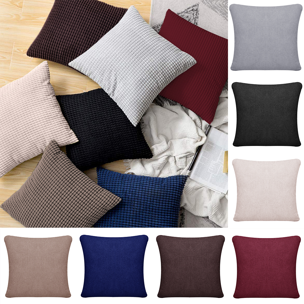 Square Pillowcase Soft Big Corn Solid Decorative Pillow Cushion