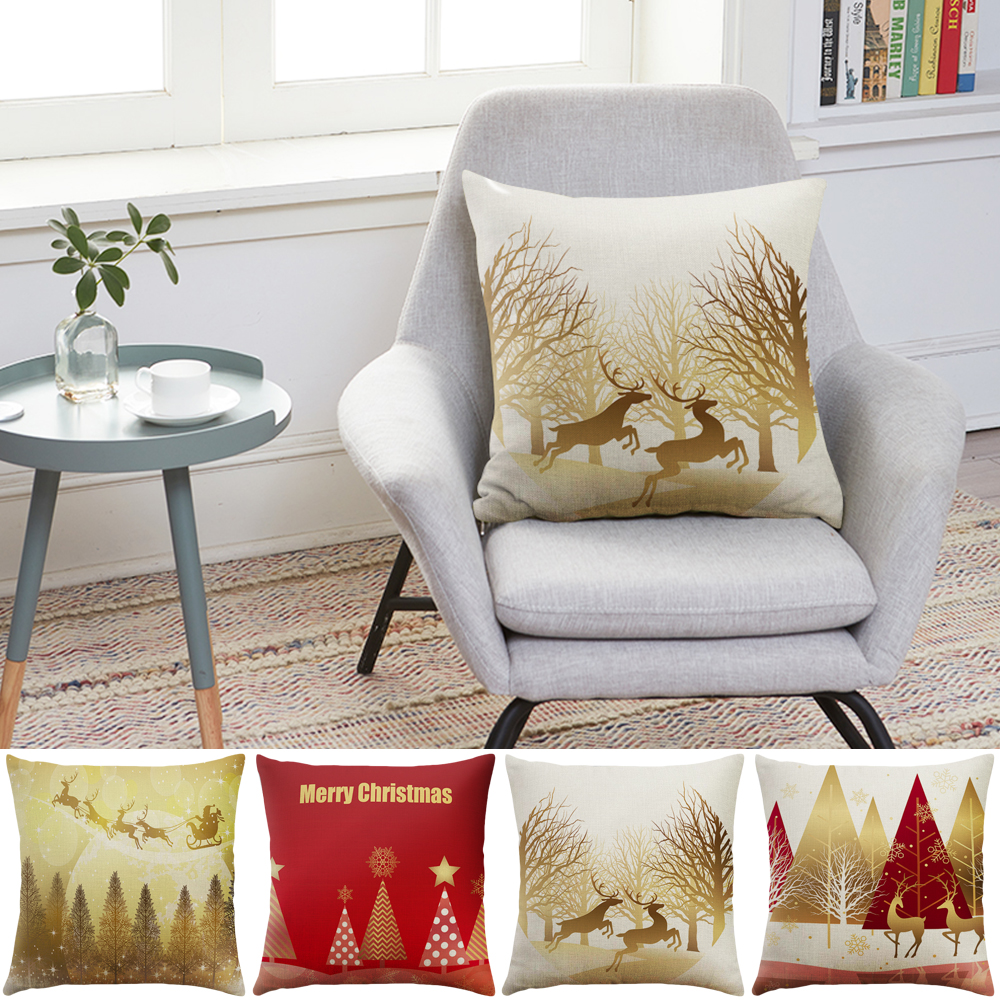 18/"Christmas Series Cushion Cover Festival Sofa Decorative Throw Pillow Case HL