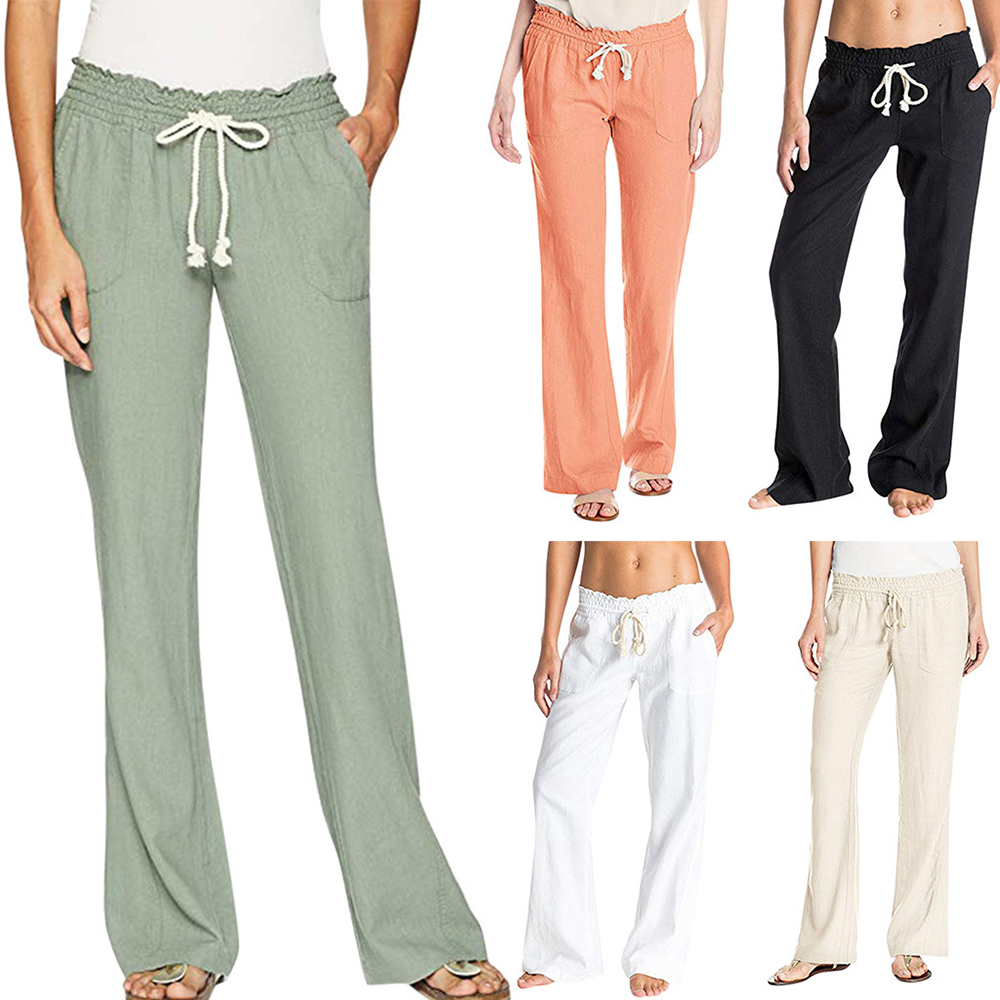 women's casual drawstring pants