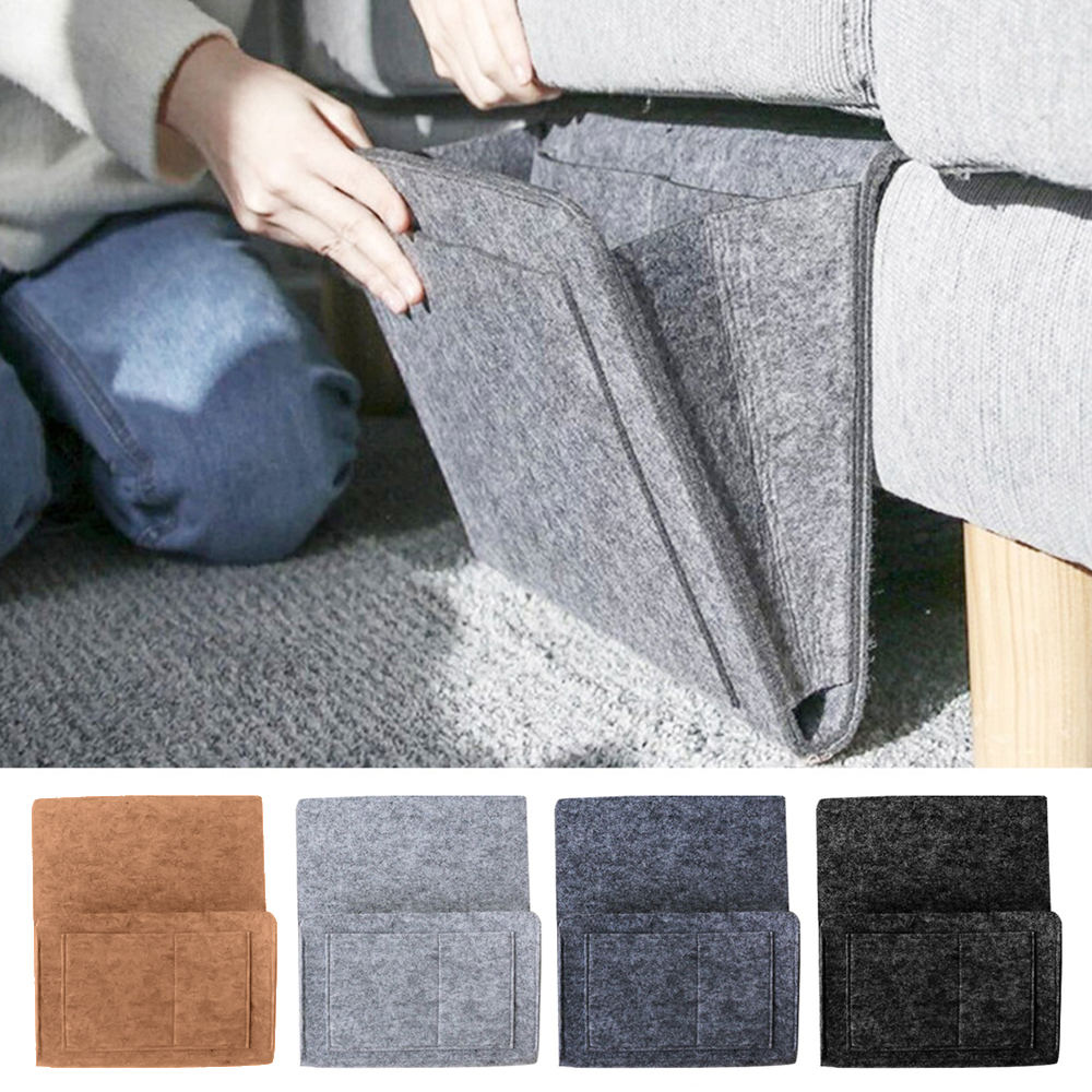 UK Felt Bedside Pocket Hanging Caddy Couch Storage Organizer Bed Holder Pocket
