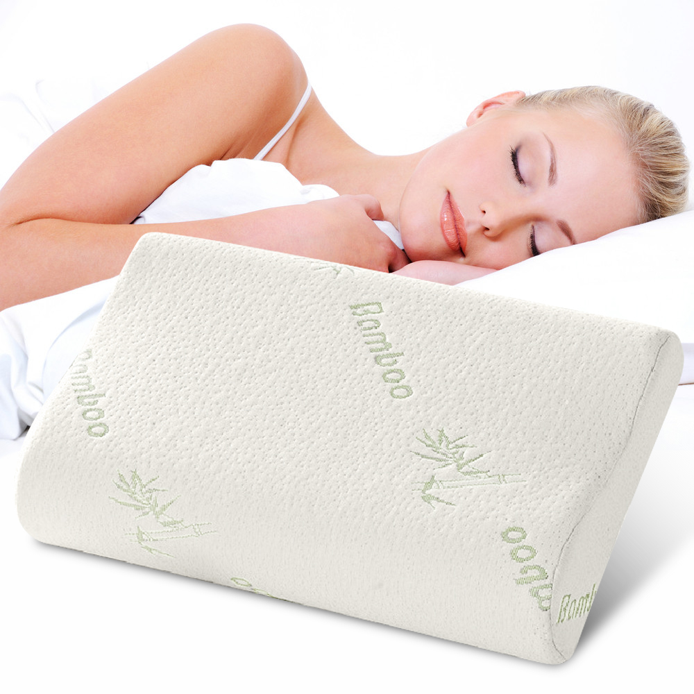 Bamboo Anti Bacterial Memory Foam Pillow Orthopedic Neck Support