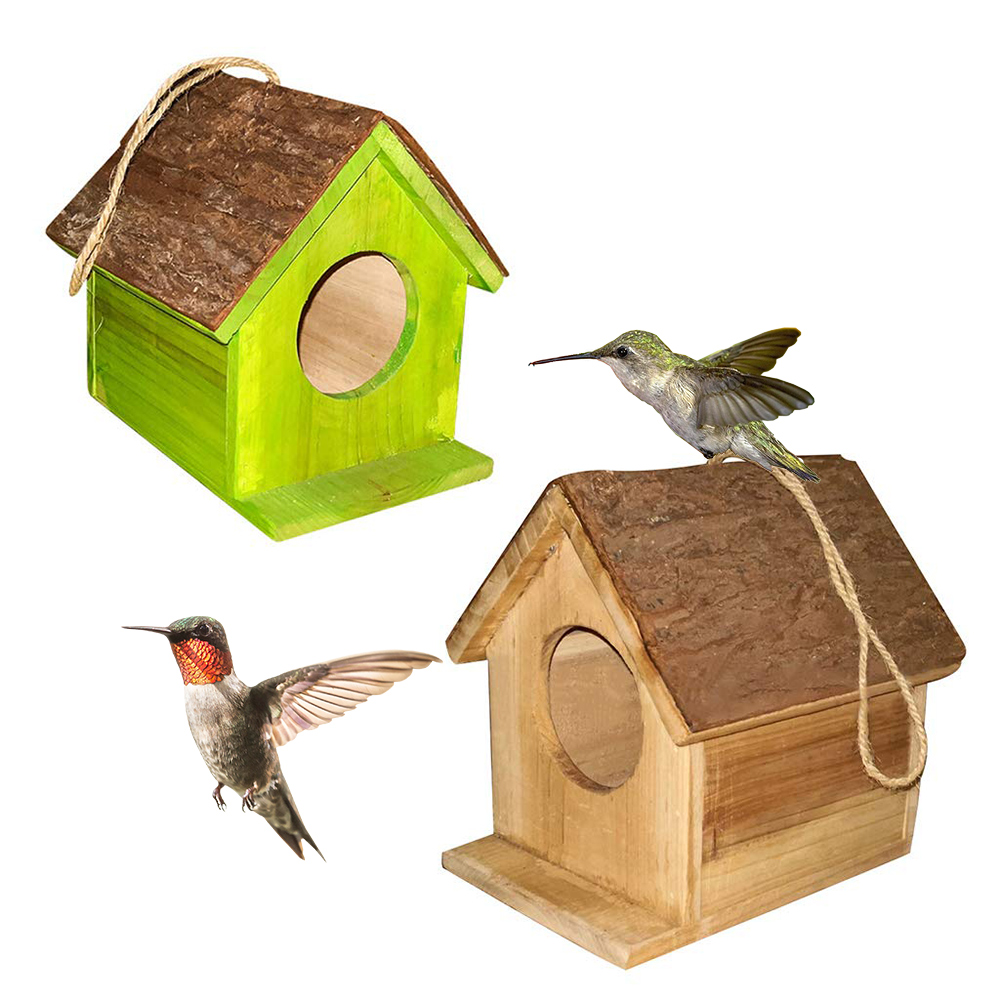 Creative Bird House Wooden Ventilation For Parrot Birds Birdhouse