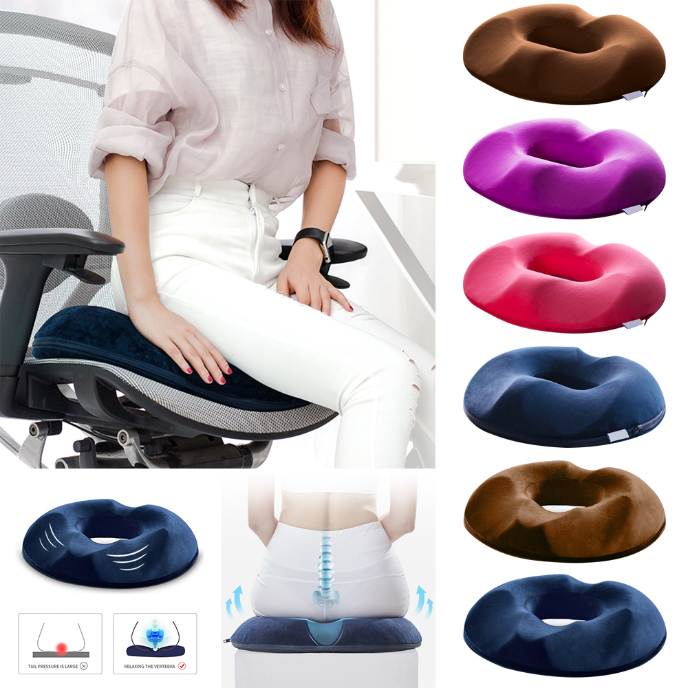 Coffee Foam Donut Ring Seat Cushion Chair Seat Cushion Pads Comfort Pillow Support Coccyx Orthopedic Design For Low Back Pain Office Cushions Co Garden Outdoors