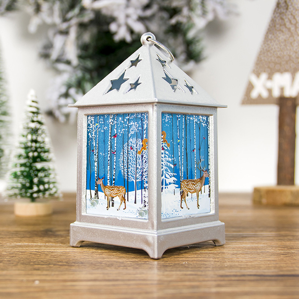 Christmas Hollow Candlestick Hanging Light Pendant Table Lamp Star Decoration