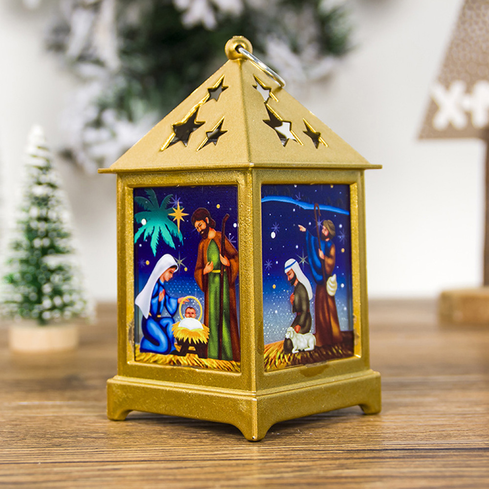 Christmas Hollow Candlestick Hanging Light Pendant Table Lamp Star Decoration