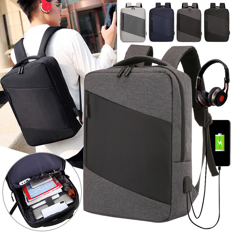 Anti-theft Men//Womens Laptop Notebook Backpack+USB Charging Business School Bag