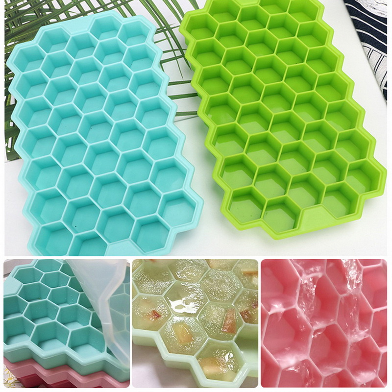 37 Grid Ice Cube Tray Mold Honeycomb Shape Pudding Mould Tool Food Safe Silicone