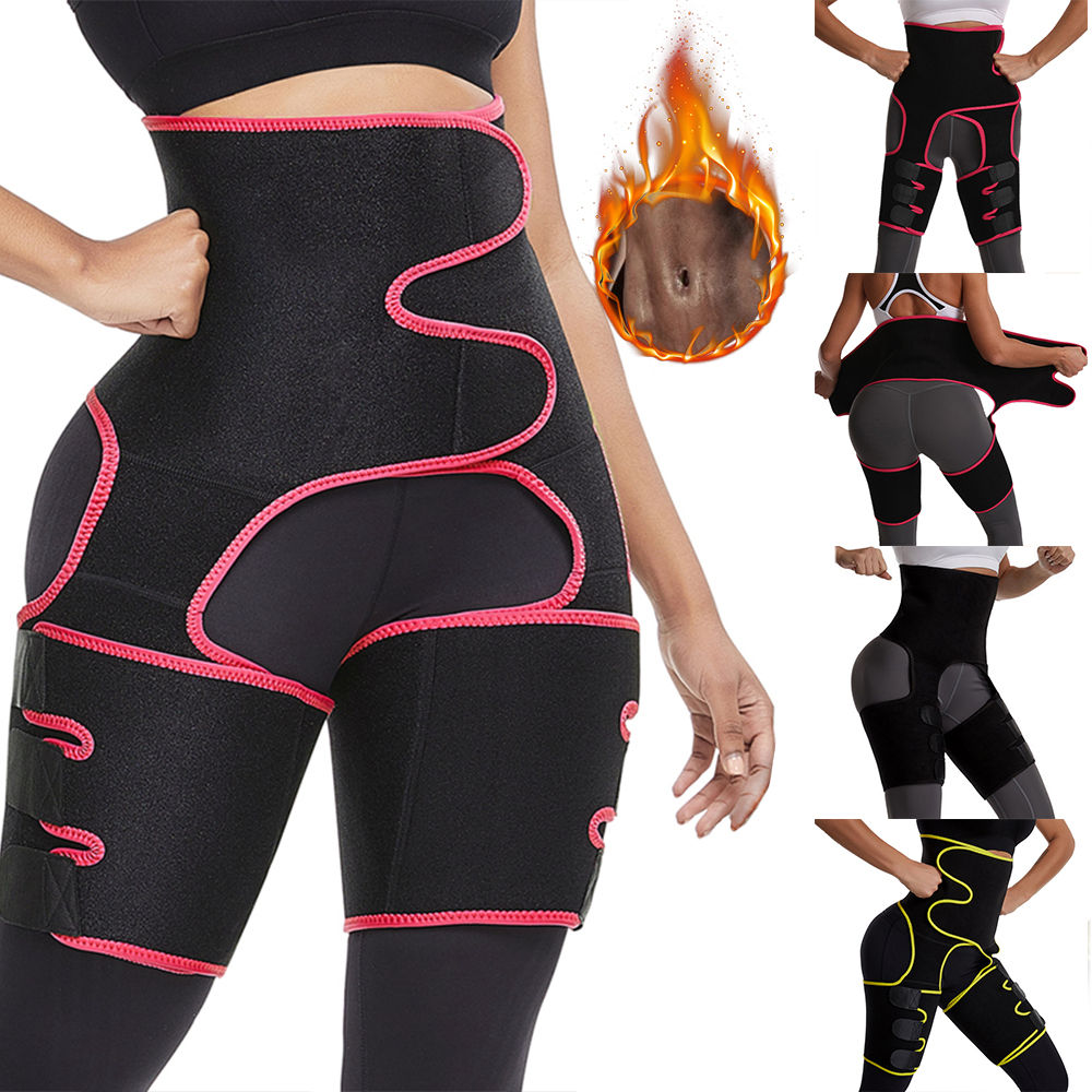 Women Thigh Shaper High Waist Trimmer Wrap Fat burning Workout Excercise Belt US