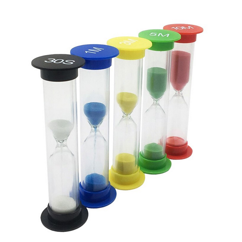 5pcs 30 second/1 minute /3/5/10 minutes Colorful Hourglass Sand Clock ...