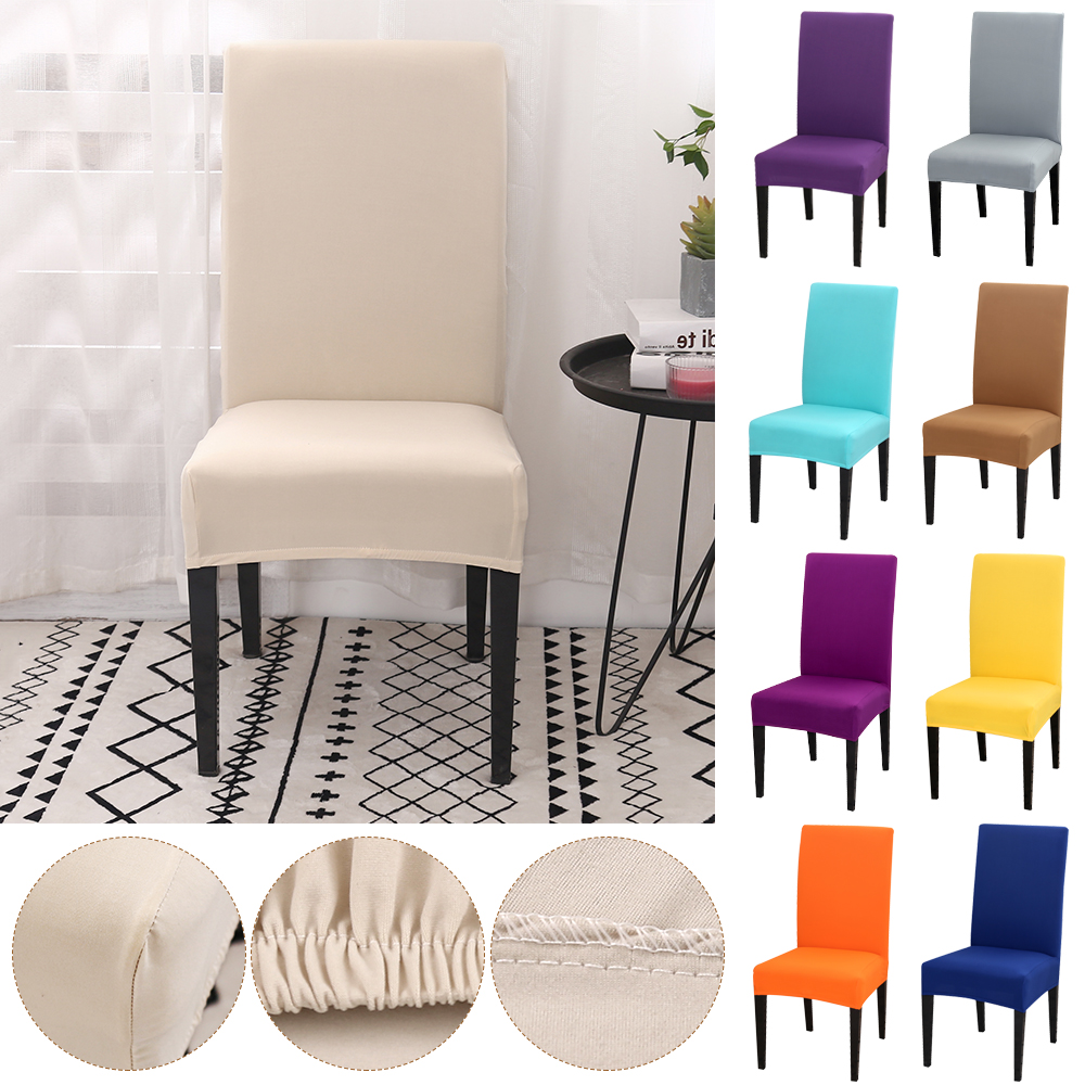 1//2//4//6PCS Elastic Dining Chair Covers Slipcovers Kitchen Chair Protective Cover