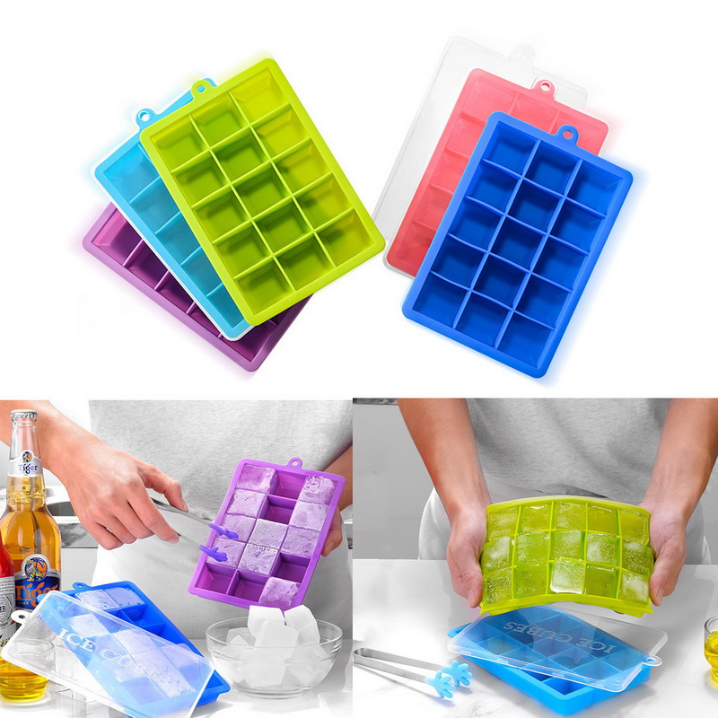 8-grids Ice Cream Mold Makers Silicone DIY Ice Cube Moulds Dessert Tray NI5L