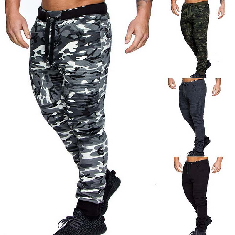 mens slim fit camo joggers