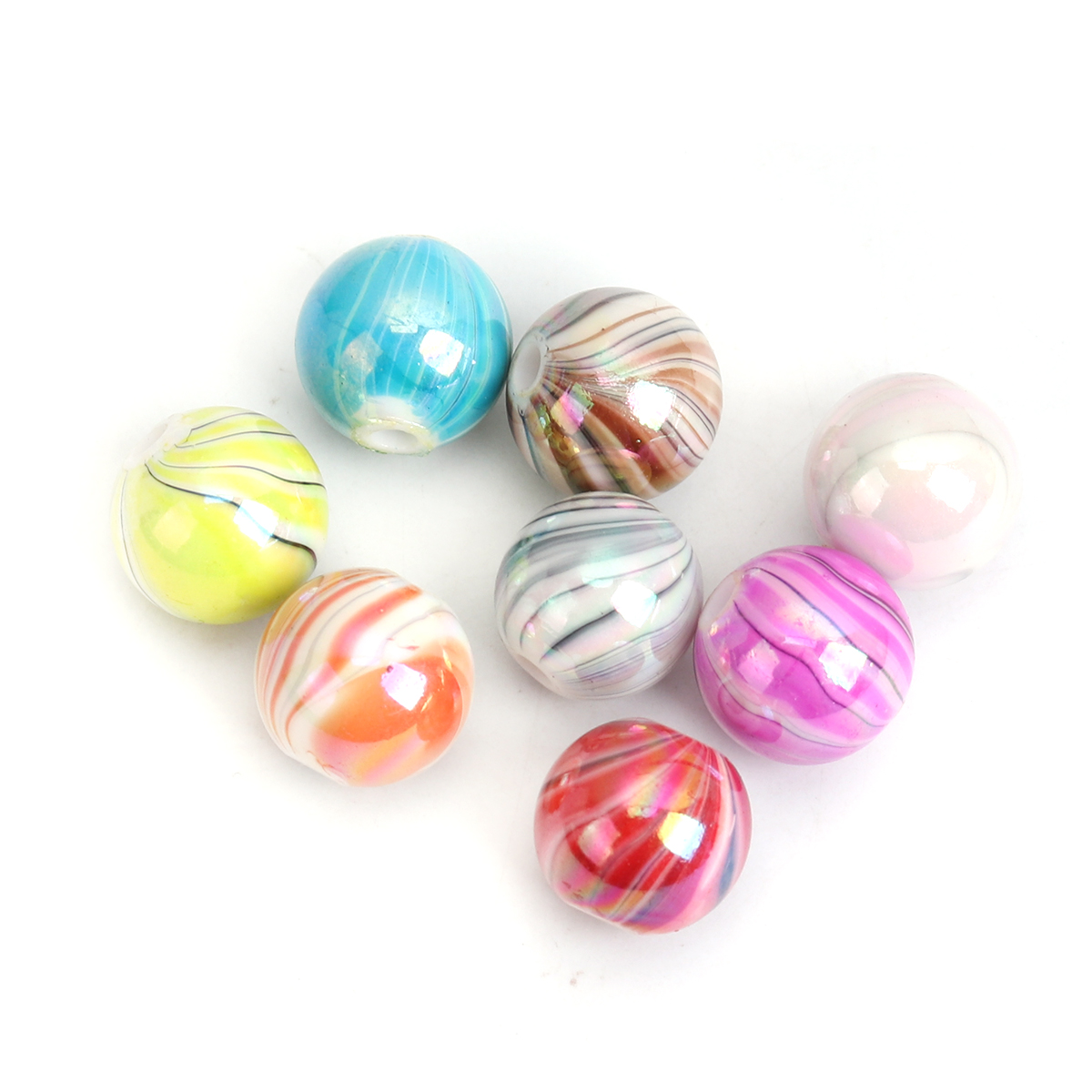 Perlen IMITAT Glasperlen Glaswachs Perlen 25stk BUNT-MIX 10mm FARBWAHL