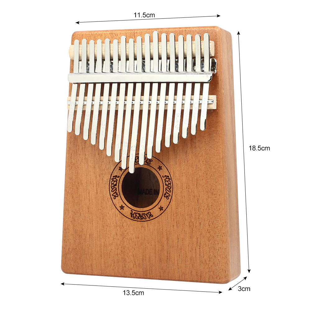 17 Key Kalimba Thumb Piano Mbira Music Keyboard Wood Mahogany Finger