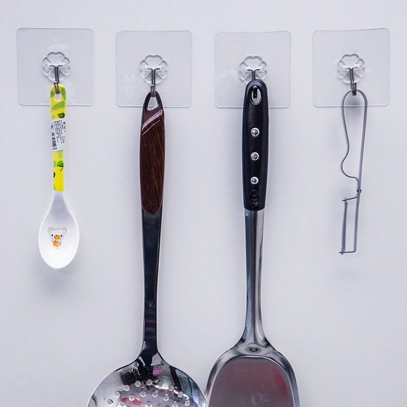 10 PCS Wall Hanging Command Hooks Sticker Clips SelfAdhesive Strips BD