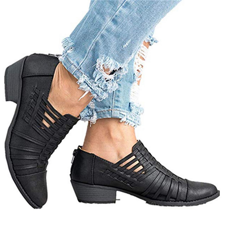 flat heel slip on boots