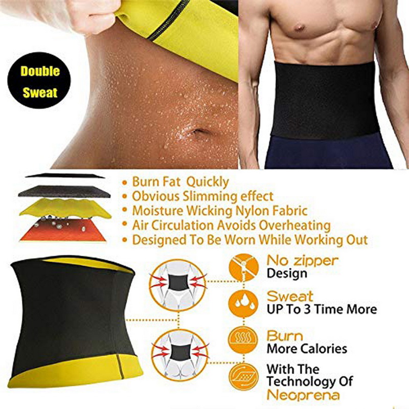 Herren Shaper Neopren Sportbandage Fitness Bauchweggürtel Abnehmen Taillengürtel