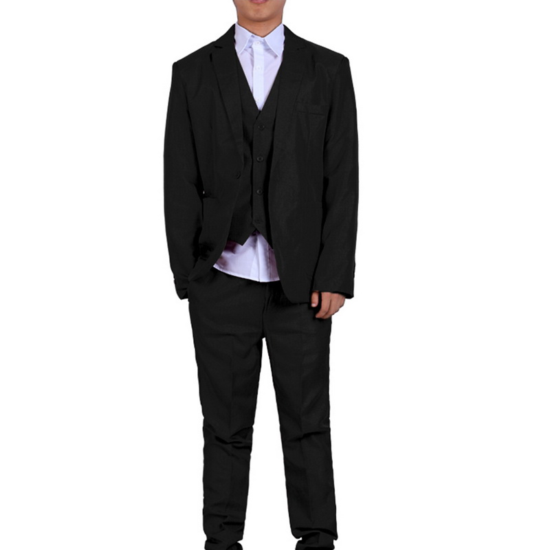3tlg Herren Anzug Sakko Smoking Slim Hose Mantel Weste Business Hochzeit Mode